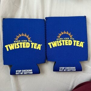 Twisted Blue Can Cooler